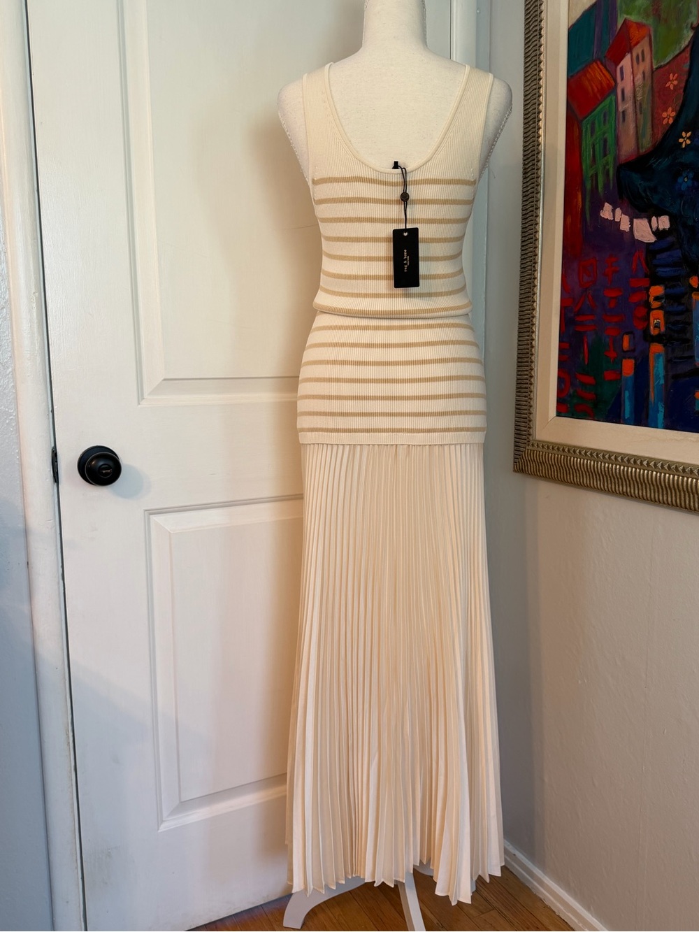 NWT rag & bone Millie Sleeveless Striped Maxi Dress Sz Sm - Picture 7 of 13
